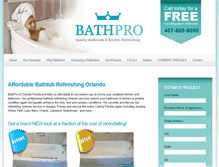 Tablet Screenshot of bathprorefinishing.com